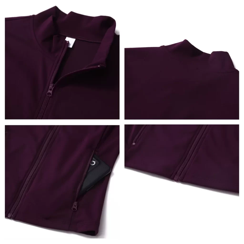 Private Label Women's Clothing Athletic Full Zip Workout Jacket