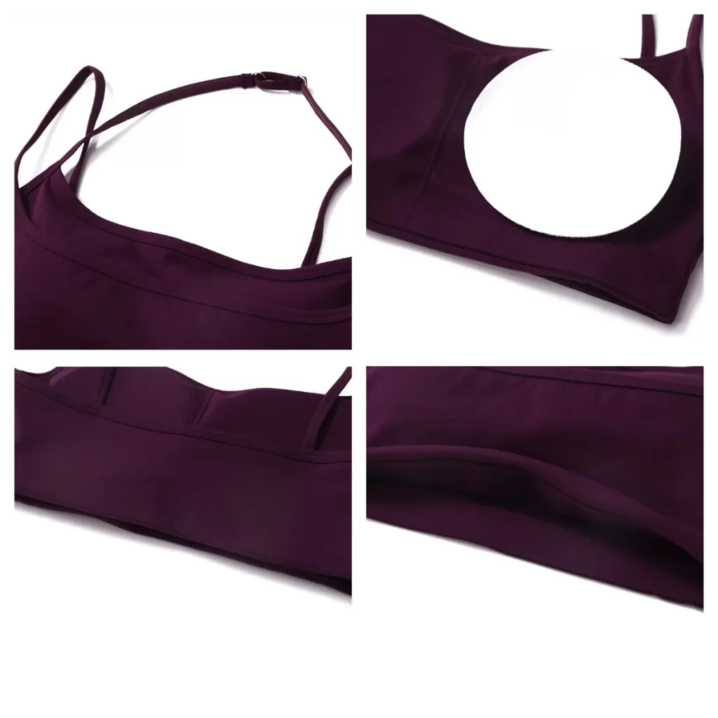 Workout Double Layer Bra Spaghetti Strap Halter Sports Bra