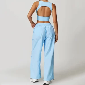 Womens Crew Neck Vest Backless Basic Crop Tops Wholesale Women's Workout Clothing