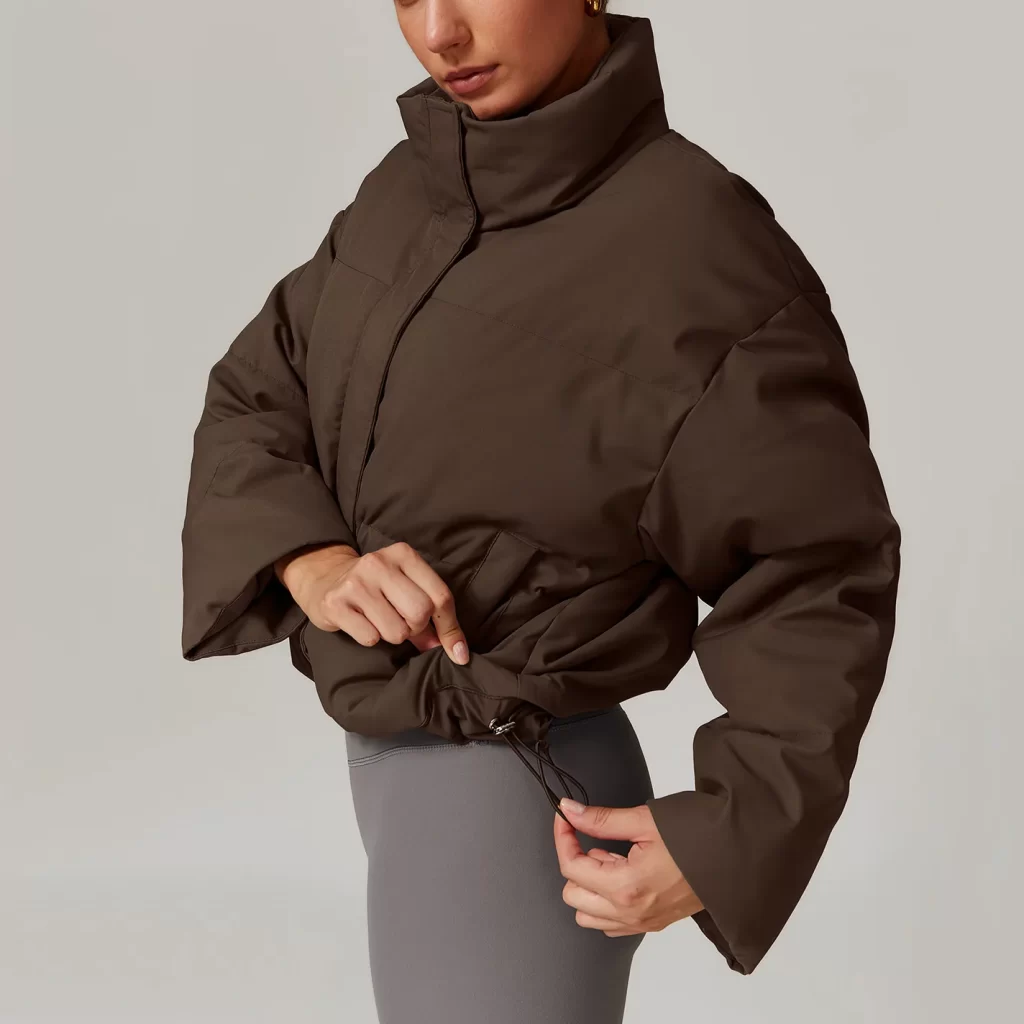 Women's Crop Short Jacket Cropped Lightweight Puffer Coat plus workout sets wholesale gym clothes spark gym
