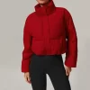 Women's Crop Short Jacket Cropped Lightweight Puffer Coat plus workout sets wholesale gym clothes spark gym