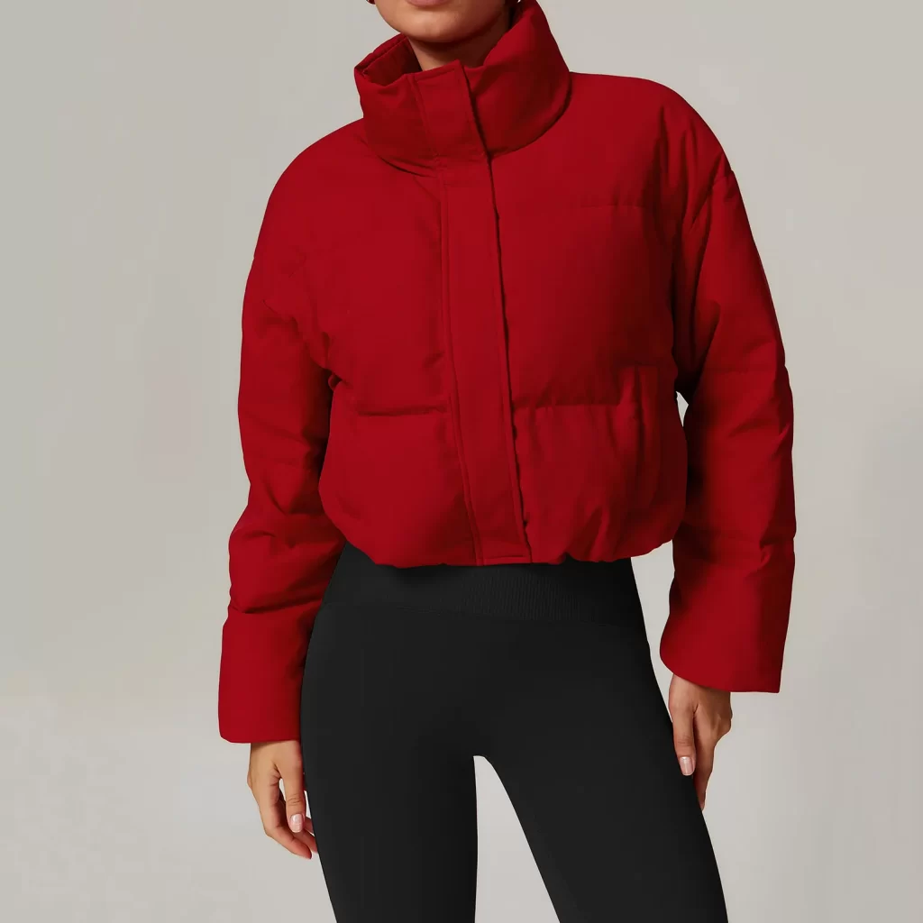 Women's Crop Short Jacket Cropped Lightweight Puffer Coat plus workout sets wholesale gym clothes spark gym