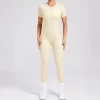 One Piece Yoga Jumpsuit Open Back Short Sleeve Jumpsuit