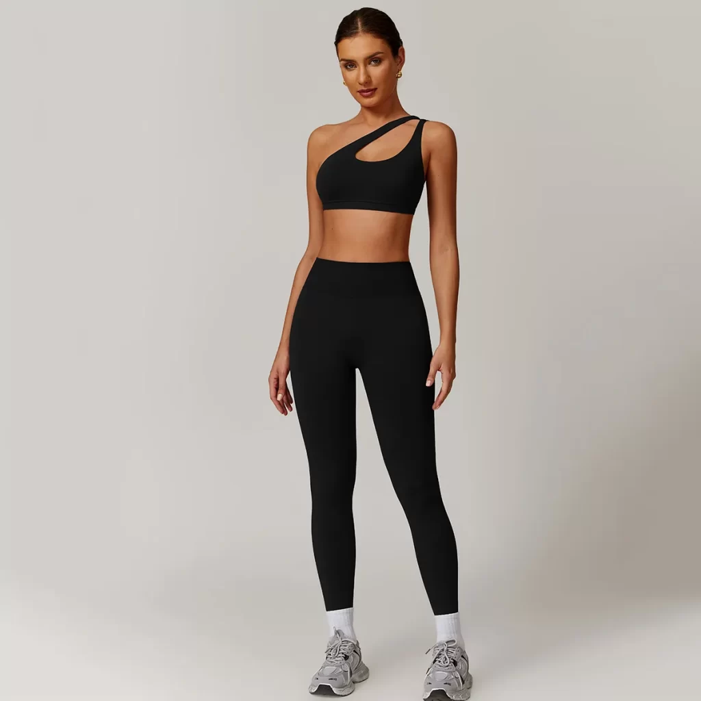 Shoulder Sports Bra Seamless Workout Crop Tank Tops customized sports bras yoga clothing suppliers