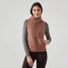 Lightweight Puffer Vest with Hood Women Sleeveless Jacket