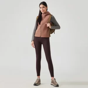 Lightweight Puffer Vest with Hood Women Sleeveless Jacket
