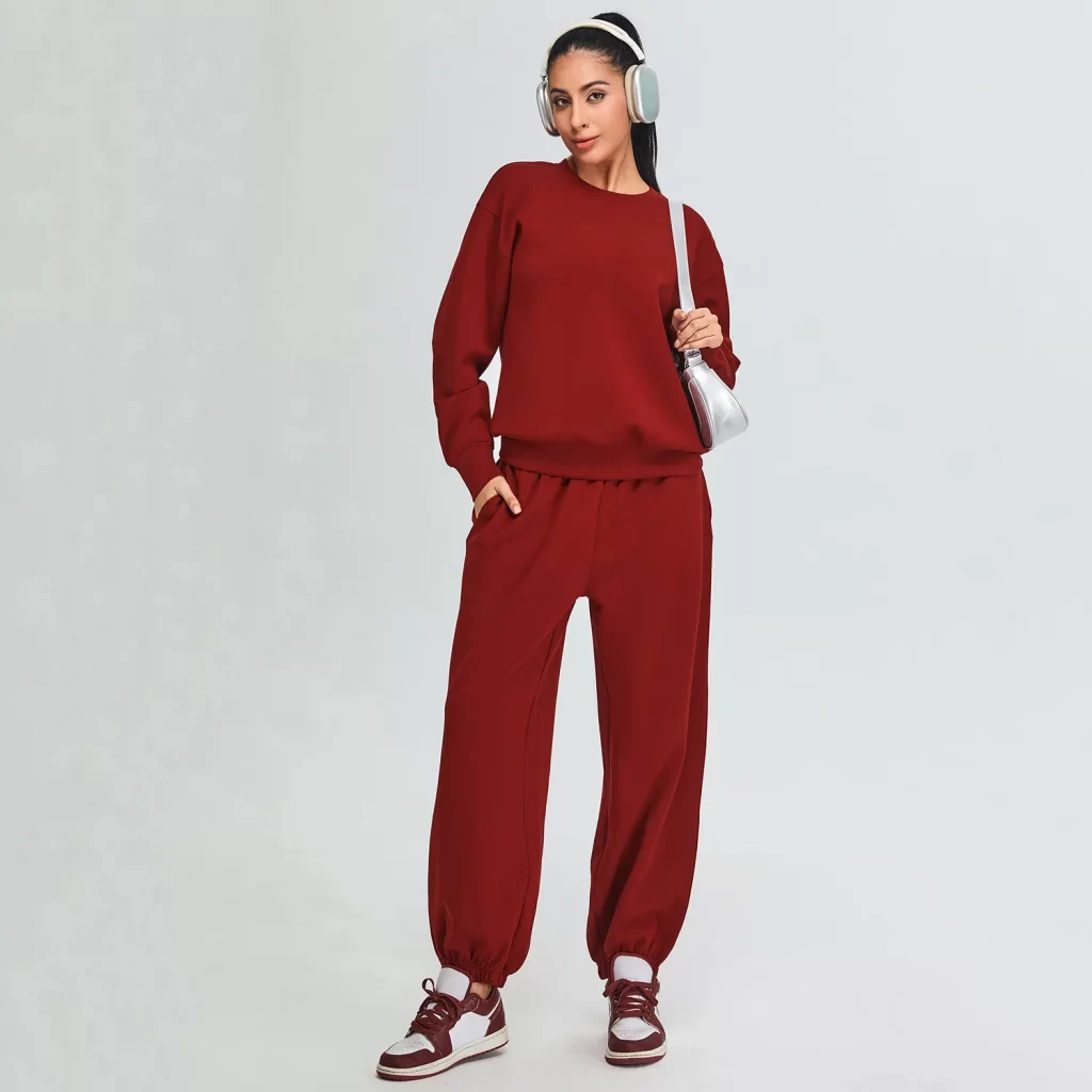 Women Pullover Top Custom Active Wear Manufacturers cropped hoodie blank yoga outfit sets