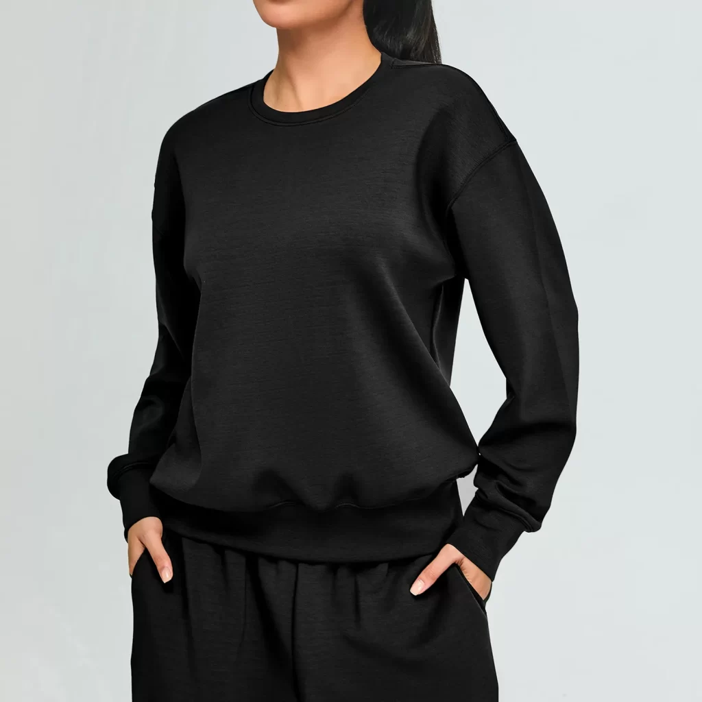Women Pullover Top Custom Active Wear Manufacturers cropped hoodie blank yoga outfit sets