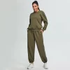 Women Pullover Top Custom Active Wear Manufacturers cropped hoodie blank yoga outfit sets