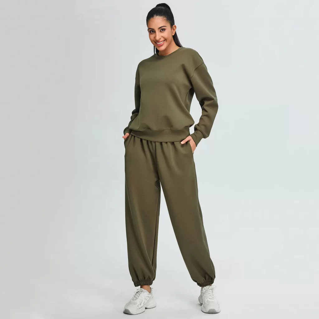 Women Pullover Top Custom Active Wear Manufacturers cropped hoodie blank yoga outfit sets