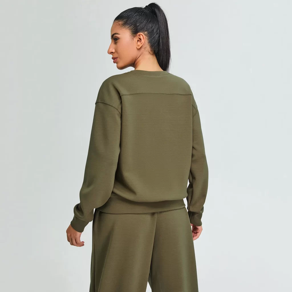 Women Pullover Top Custom Active Wear Manufacturers cropped hoodie blank yoga outfit sets