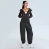 Full-Zip Sweatshirts for Women Modal Athletic Hoodie Set