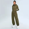 Full-Zip Sweatshirts for Women Modal Athletic Hoodie Set