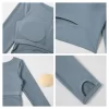 Women Yoga Crop Tops Long Sleeve Stretch Athletic Shirts wholesale fitness clothing bulk long sleeve t shirts