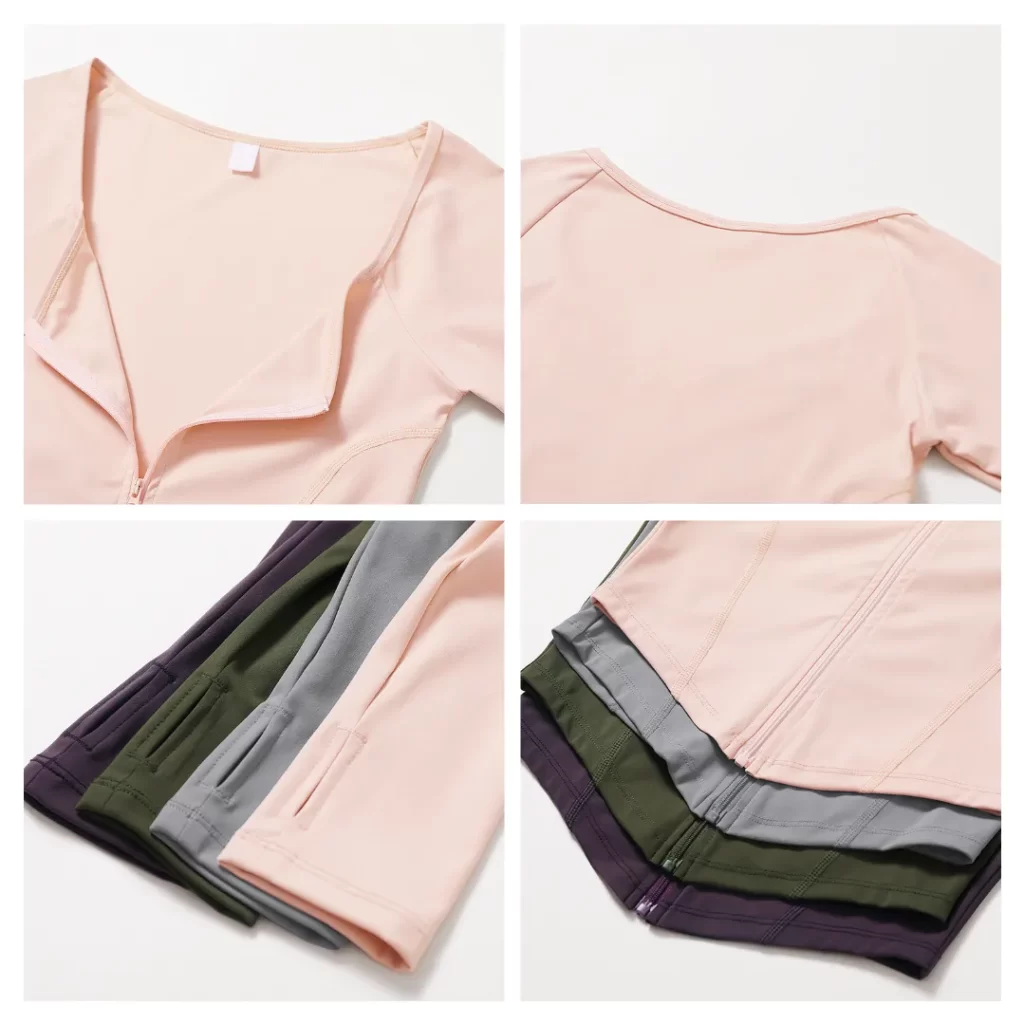 Custom Fitness Clothing Long Sleeve Cropped Tops
