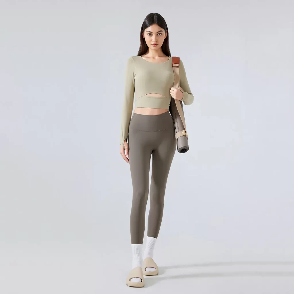 Women Yoga Crop Tops Long Sleeve Stretch Athletic Shirts wholesale fitness clothing bulk long sleeve t shirts