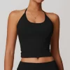Halter Workout Crop Tank Top with Built in Bra athletic clothing manufacturers