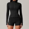Women's Zip Up Workout Jackets with Pockets Slim Fit