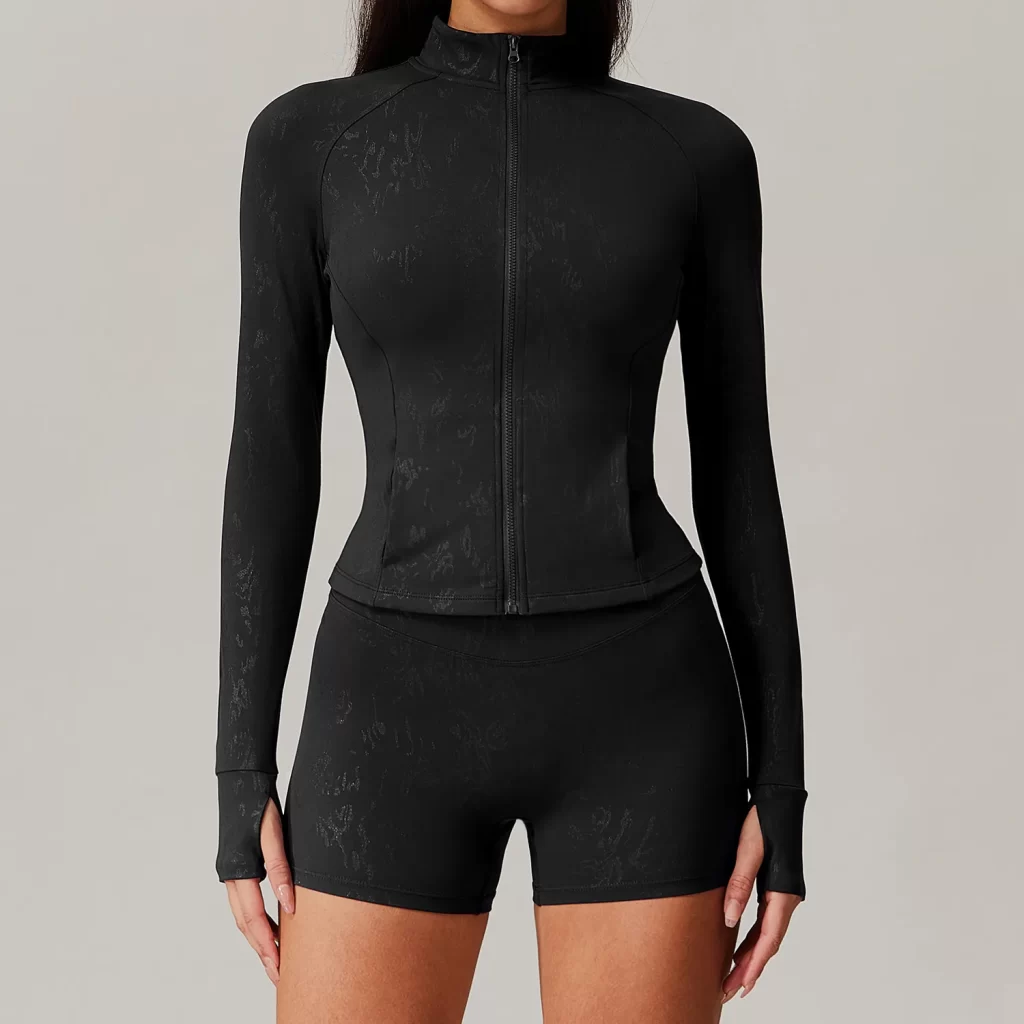 Women's Zip Up Workout Jackets with Pockets Slim Fit
