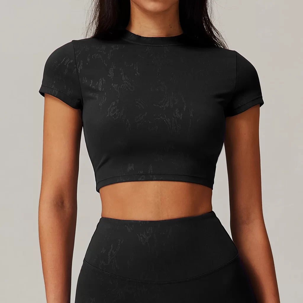 Custom Workout Shirts Short Sleeve Crop Tops for Women