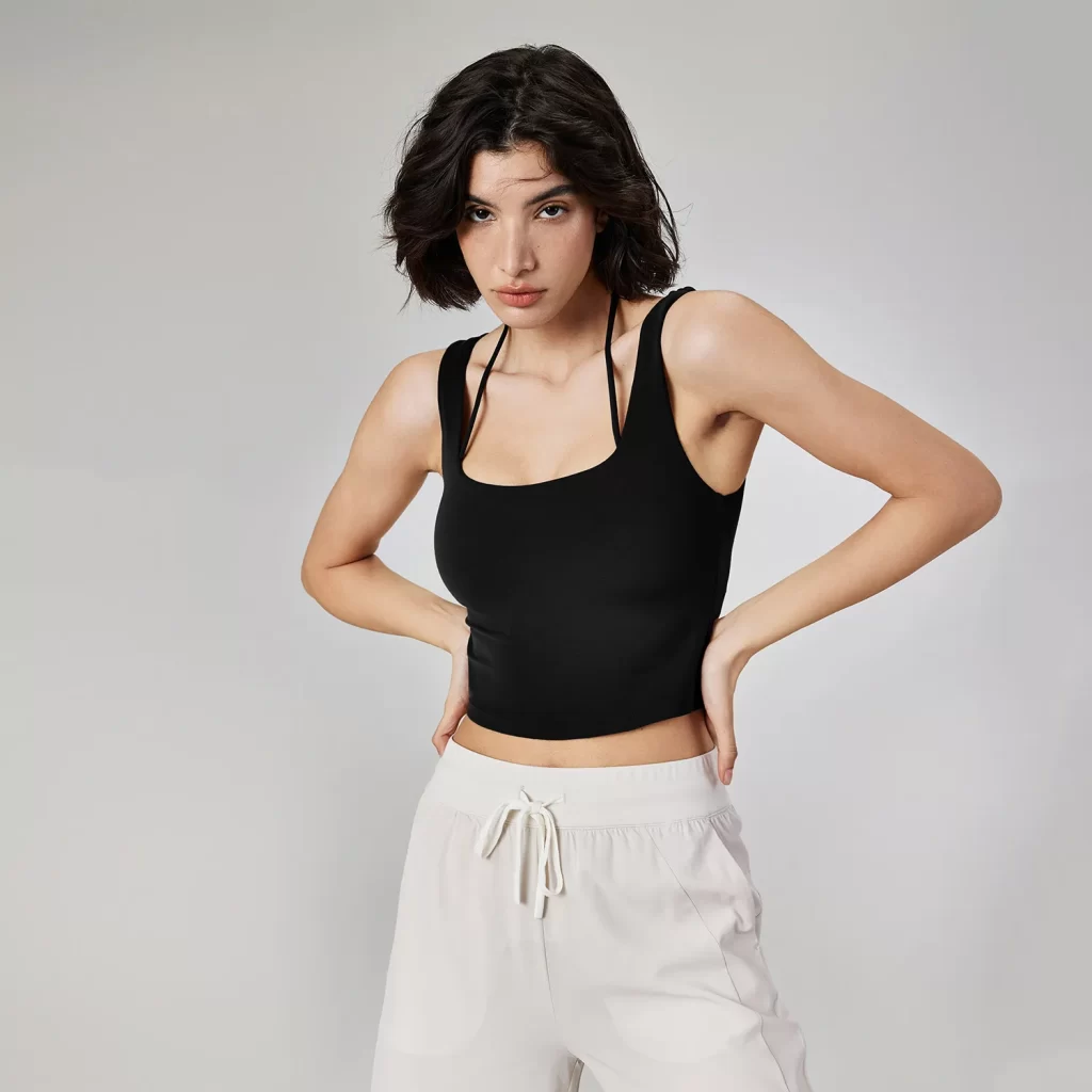 Women Strappy Fitness Running Workout Crop Tank Top Sportswear Manufacturer