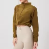 Women’s Half Zip Crop Pullover Fleece Stand Collar Sweatshirt