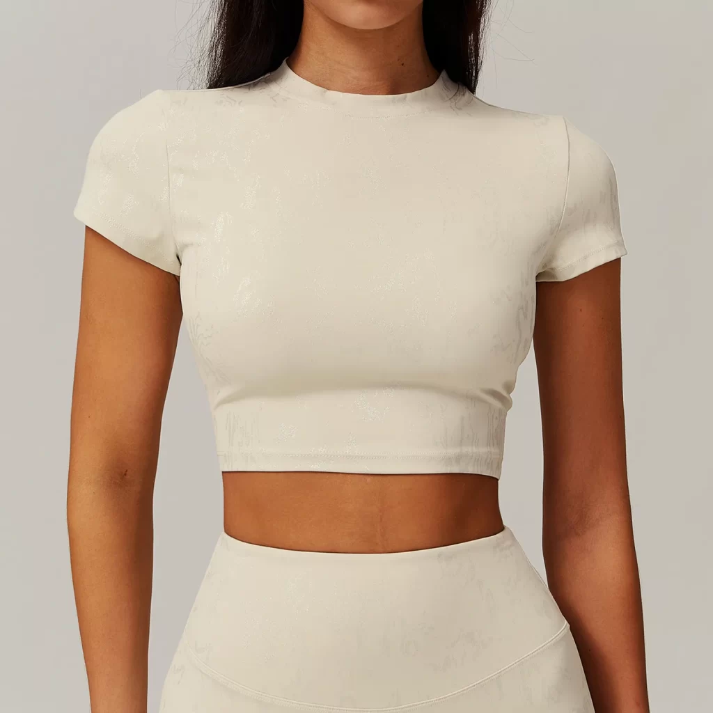 Custom Workout Shirts Short Sleeve Crop Tops for Women