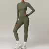 Workout Clothes Wholesale Half Zip Long Sleeve Fitness Sets