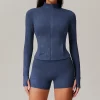 Women's Zip Up Workout Jackets with Pockets Slim Fit sports clothing manufacturers
