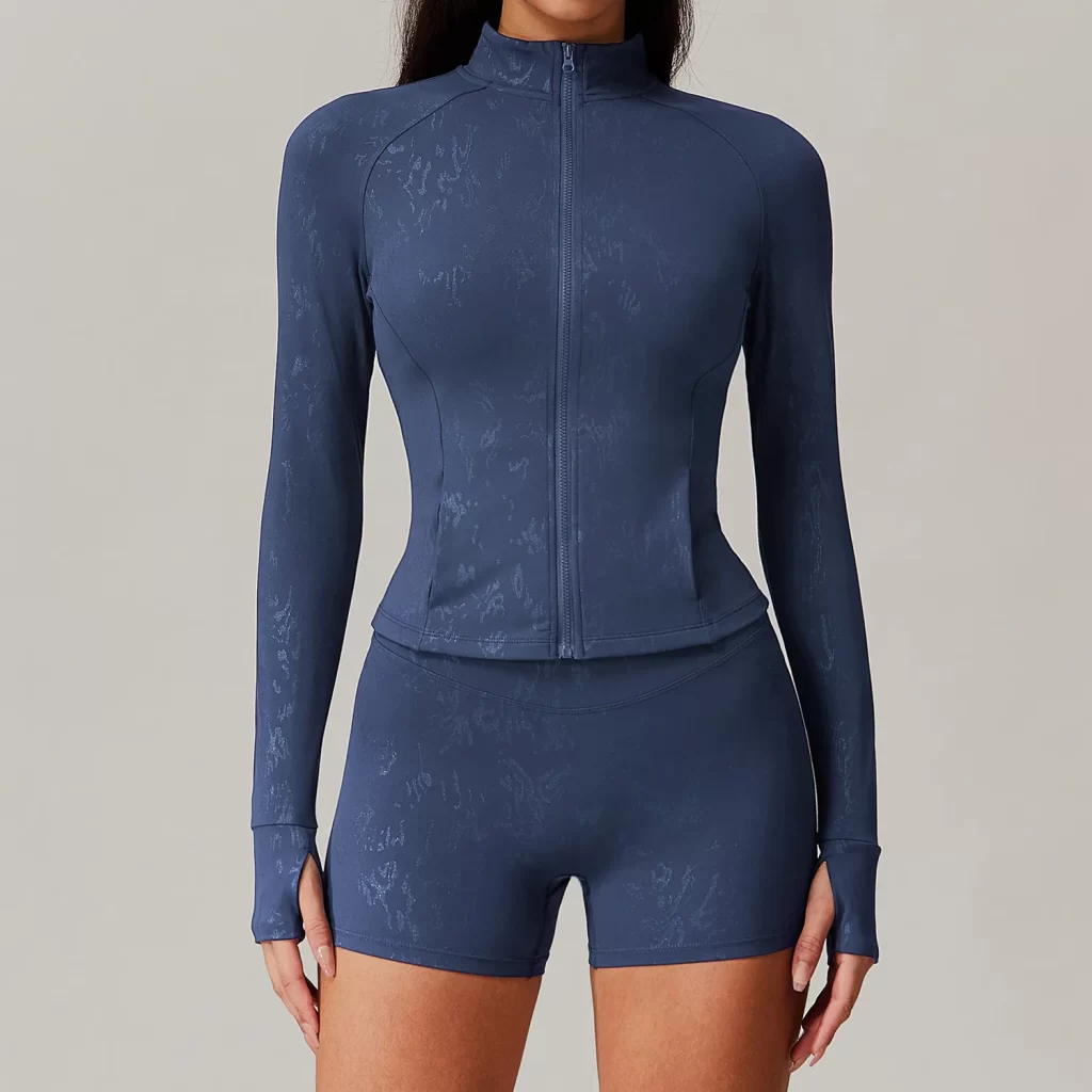 Women's Zip Up Workout Jackets with Pockets Slim Fit sports clothing manufacturers