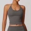 Halter Workout Crop Tank Top with Built in Bra athletic clothing manufacturers