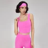 Women Strappy Fitness Running Workout Crop Tank Top