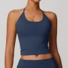 Halter Workout Crop Tank Top with Built in Bra athletic clothing manufacturers