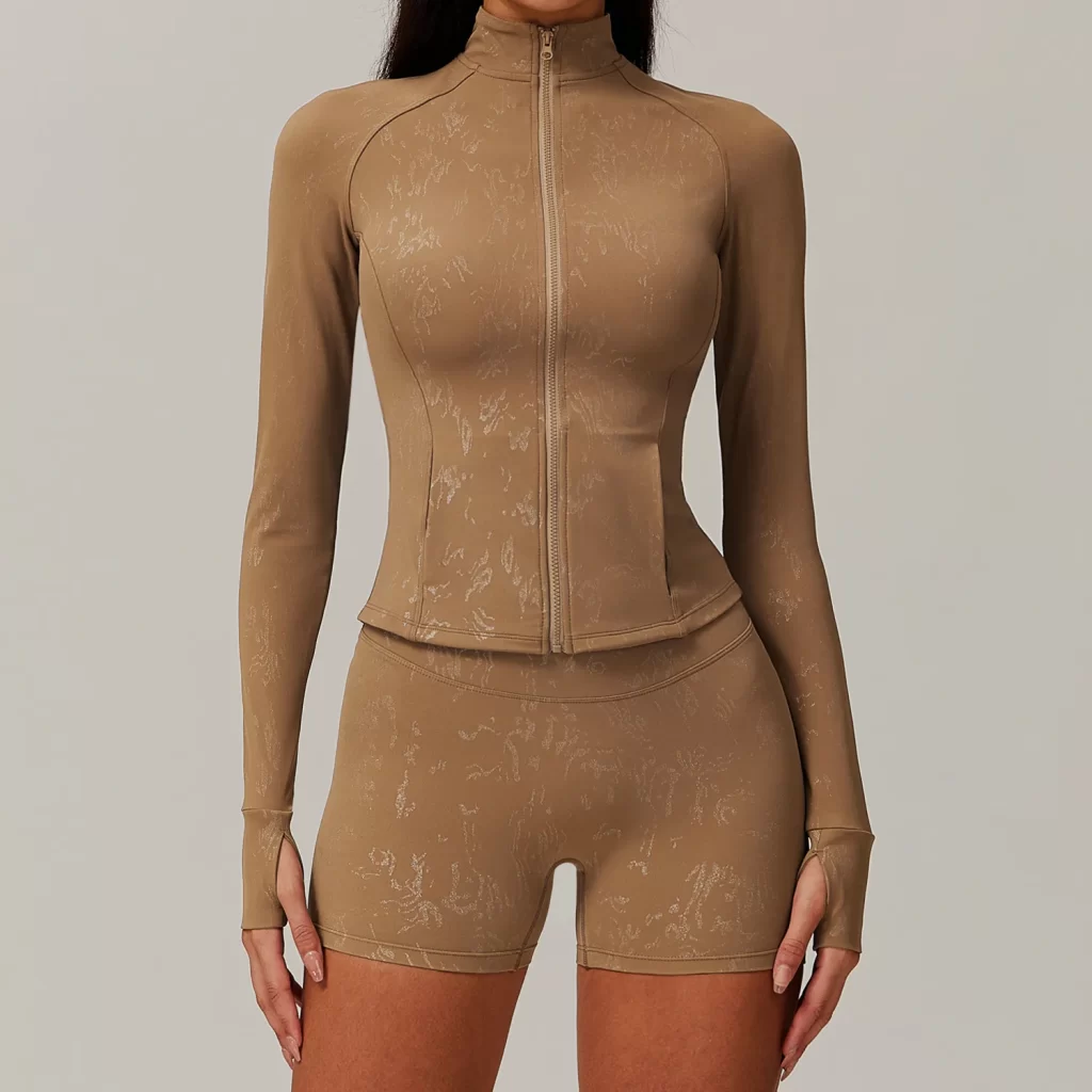 Women's Zip Up Workout Jackets with Pockets Slim Fit sports clothing manufacturers