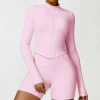 Women's Workout Jacket Lightweight Cropped Slim Fit Tops personalised gym shirts sportswear manufacturer