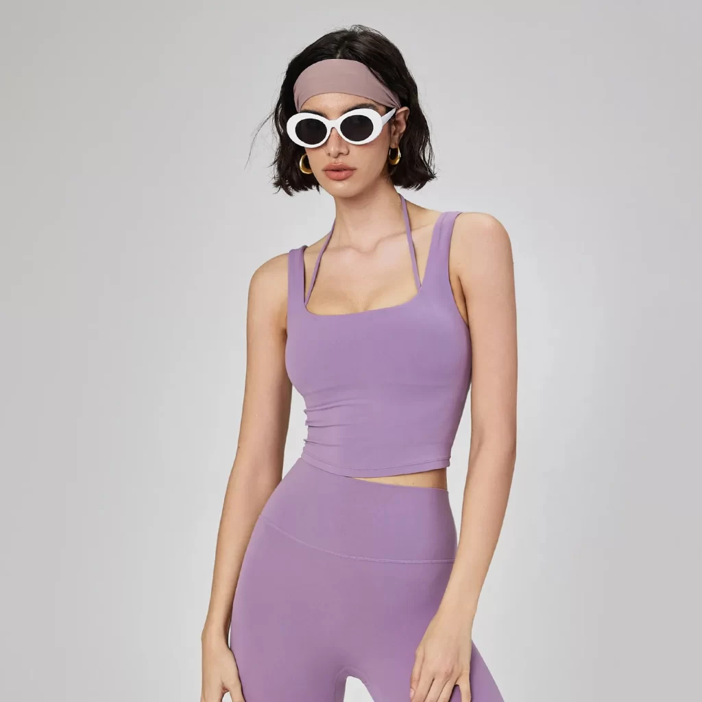 Women Strappy Fitness Running Workout Crop Tank Top Sportswear Manufacturer