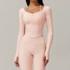 Custom Fitness Clothing Long Sleeve Cropped Tops women's lightweight athletic jacket