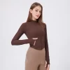 Track Athletic Full Zip Cropped Workout Jackets gym clothes manufacturers