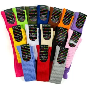 Slouch Socks Cotton Scrunch Knee High Long Socks