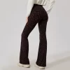Fitness Flared Leggings Leopard Print Cute Yoga Pants