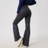 Fitness Flared Leggings Leopard Print Cute Yoga Pants