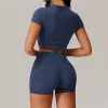 Custom Workout Shirts Short Sleeve Crop Tops for Women