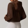 Cropped Jackets Zip Up Workout Running Hoodie