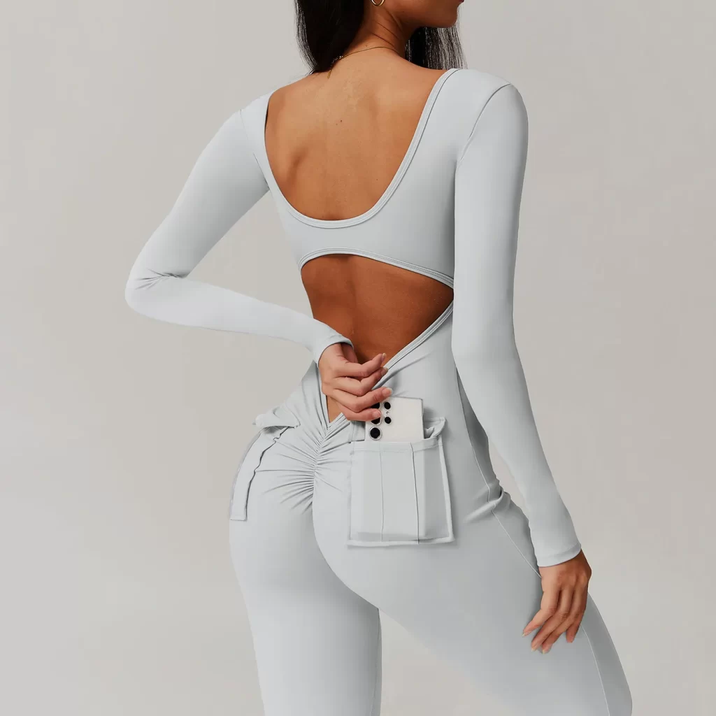 One Piece Athletic Wear Women Workout Backless Jumpsuit