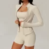 Women's Zip Up Workout Jackets with Pockets Slim Fit sports clothing manufacturers