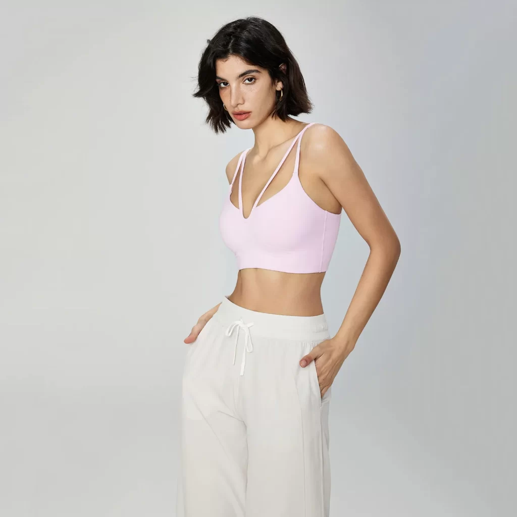 Women Yoga Outfit Double Straps Customized Sports Bra