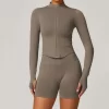 Seamless Activewear Fitted Athletic Jacket Wholesale Jackets In Bulk fitness jackets create your own gym clothes
