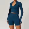 Seamless Activewear Fitted Athletic Jacket Wholesale Jackets In Bulk fitness jackets create your own gym clothes