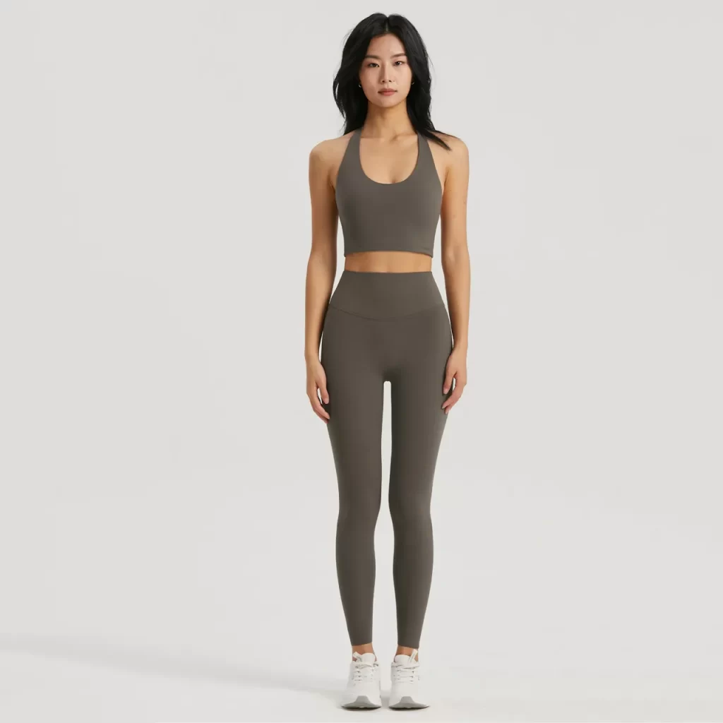 Halter Open Back Sports Bra Padded Yoga Top for Training