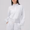Women's Lightweight Athletic Jacket Collared Neck Sweatshirt